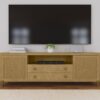 Arini Rattan Cane 2-door TV Stand Media Console Sand Wash