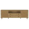 Arini Rattan Cane 2-door TV Stand Media Console Sand Wash