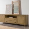 Arini Rattan Cane 2-door TV Stand Media Console Sand Wash
