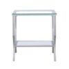 Saide Square Glass Top Side End Table Chrome