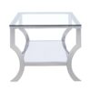 Saide Rectangular Glass Top Coffee Table Chrome