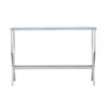 Saide Rectangular Glass Top Entryway Console Table Chrome