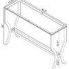 Saide Rectangular Glass Top Entryway Console Table Chrome