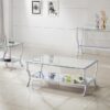 Saide Rectangular Glass Top Entryway Console Table Chrome