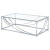 Lille 2-piece Glass Top Coffee And End Table Set Chrome