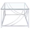 Lille 2-piece Glass Top Coffee And End Table Set Chrome