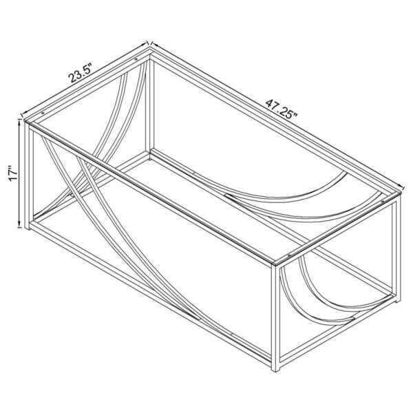 Lille 2-piece Glass Top Coffee And End Table Set Chrome