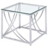 Lille 3-piece Glass Top Coffee And End Table Set Chrome