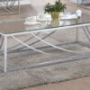 Lille Rectangular Glass Top Coffee Table Chrome