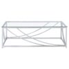 Lille Rectangular Glass Top Coffee Table Chrome