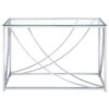 Lille Glass Top Entryway Console Table Accents Chrome