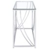 Lille Glass Top Entryway Console Table Accents Chrome