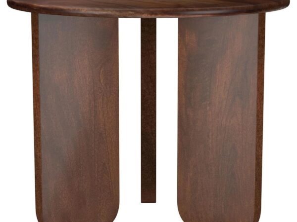 Dale Round Solid Mango Wood Side End Table Brown