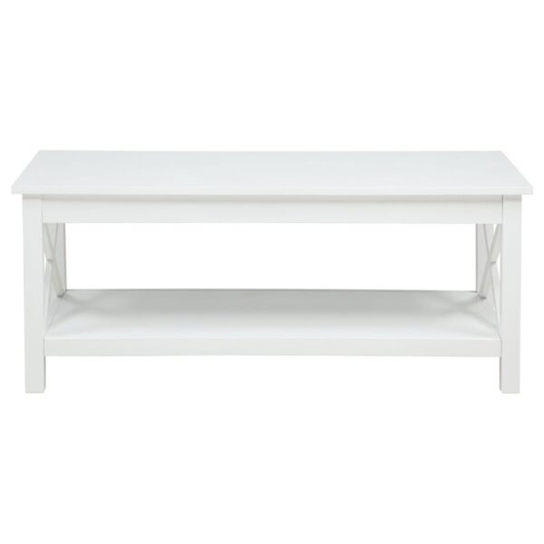 Skyview 2-piece Rectangular Lift Top Coffee Table Set White