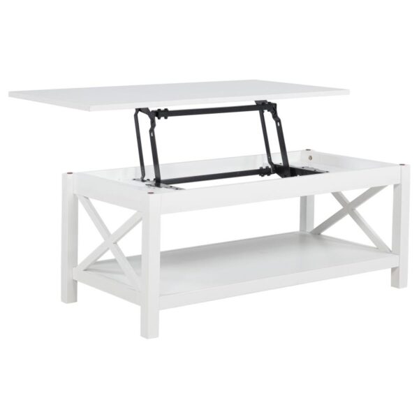 Skyview 3-piece Rectangular Lift Top Coffee Table Set White