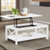Skyview 44-inch Rectangular Lift Top Coffee Table White