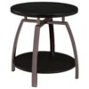 Dacre 2-piece Round Coffee and End Table Set Dark Charcoal