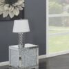 Gillian Rectangular Mirrored Acrylic Side End Table Silver