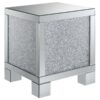 Gillian Rectangular Mirrored Acrylic Side End Table Silver