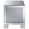 Gillian Rectangular Mirrored Acrylic Side End Table Silver