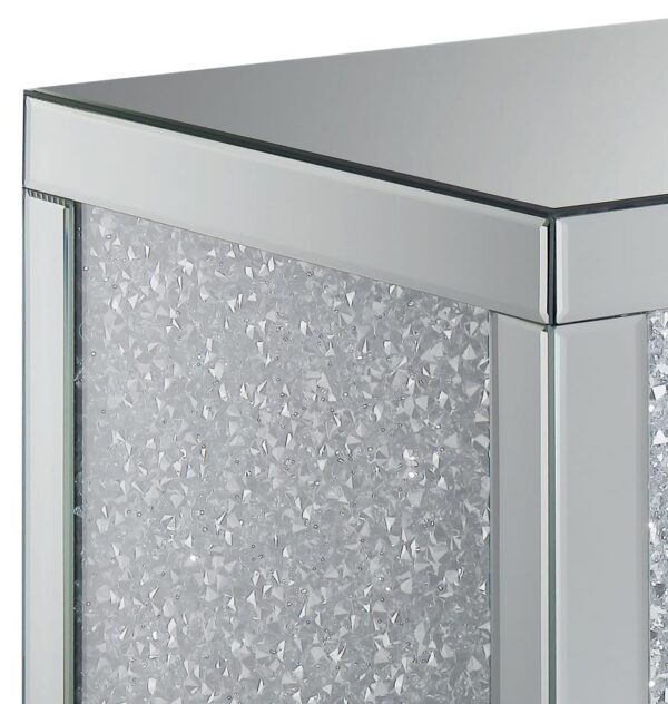 Gillian Rectangular Mirrored Acrylic Side End Table Silver