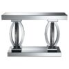 Amalia Mirrored Acrylic Entryway Sofa Console Table Silver