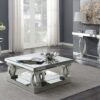 Amalia Mirrored Acrylic Entryway Sofa Console Table Silver