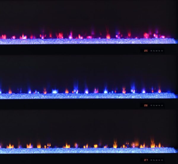 Carey 79-inch TV Stand Fireplace Media Console Dark Pine