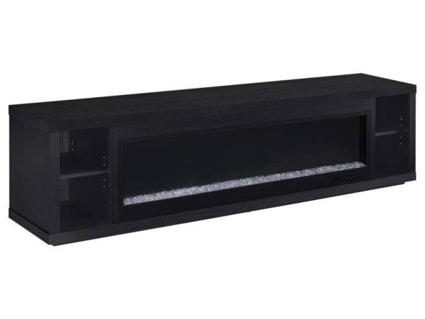 Deiter 79-inch TV Stand Fireplace Media Console Black