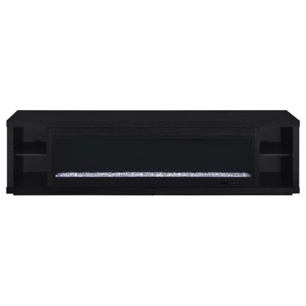 Deiter 79-inch TV Stand Fireplace Media Console Black