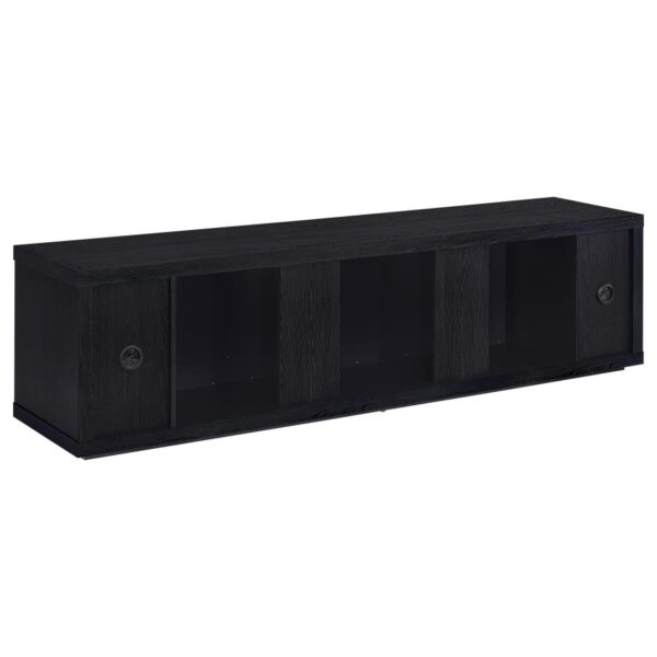 Deiter 79-inch TV Stand Fireplace Media Console Black