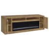 Eddy 79-inch 2-door TV Stand Fireplace Media Console Mango