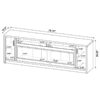 Eddy 79-inch 2-door TV Stand Fireplace Media Console Mango