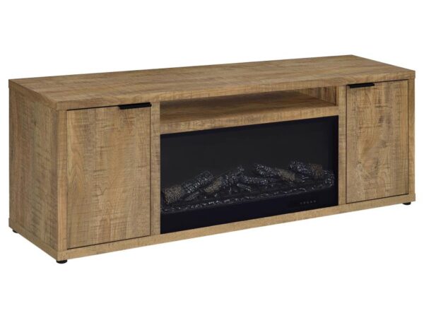 Fuller 60-inch 2-door TV Stand Fireplace Media Console Mango