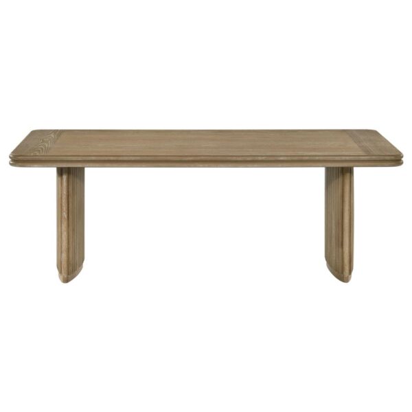 Adina Rectangular Wood Coffee Table Distressed Light Brown