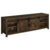 Enfield 71-inch TV Stand Fireplace Media Console Dark Pine