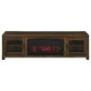 Havering 71-inch TV Stand Fireplace Media Console Dark Pine