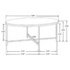 Ellison Round Marble Top Coffee Table White and Gold