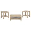 Solano 3-piece Square Coffee Table Set Weathered Mango