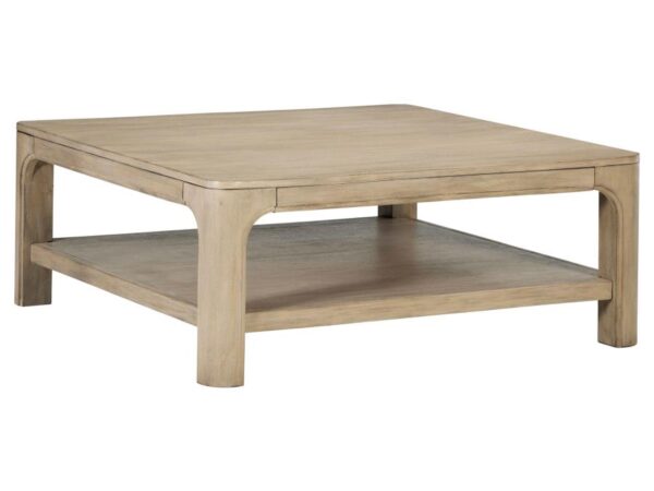Solano Square Wood Cocktail Coffee Table Weathered Mango
