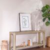 Solano 64-inch Entryway Console Sofa Table Weathered Mango
