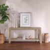 Solano 64-inch Entryway Console Sofa Table Weathered Mango