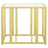 Adri Rectangular Glass Top Side End Table Matte Brass