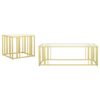 Adri 2-piece Coffee and End Table Set Matte Brass