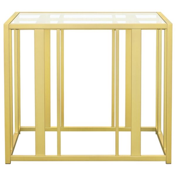 Adri 2-piece Coffee and End Table Set Matte Brass