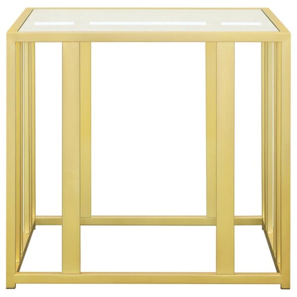 Adri 2-piece Coffee and End Table Set Matte Brass