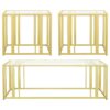 Adri 3-piece Coffee and End Table Set Matte Brass