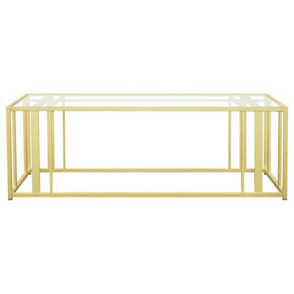 Adri 3-piece Coffee and End Table Set Matte Brass