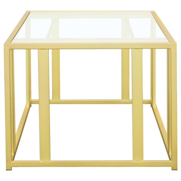 Adri 3-piece Coffee and End Table Set Matte Brass