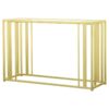 Adri Glass Top Entryway Console Table Matte Brass